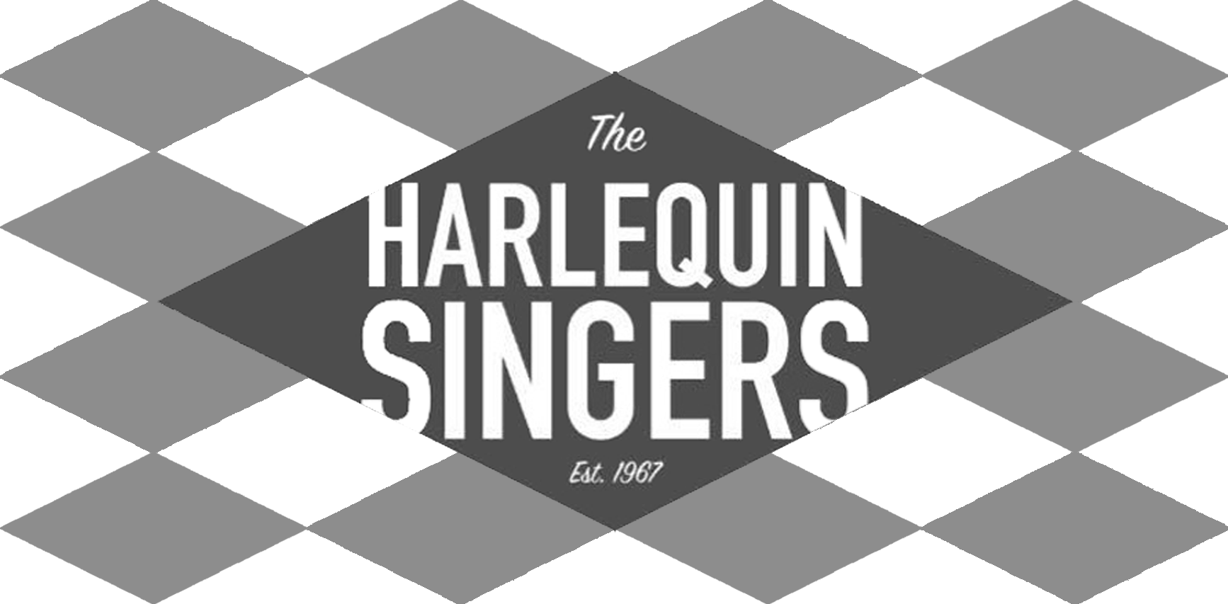 Harlequin Pattern with Harlequin Singers logo